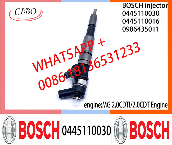 BOSCH injetor 0445110030 0986435011 Diesel Common Rail Injector 0445110030 0986435011 for MG 2.0CDTI/2.0CDT
