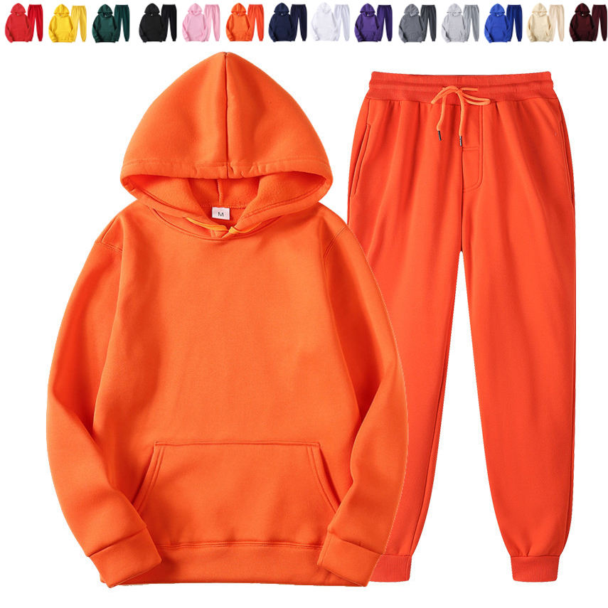 High Quality Cotton Slim Fit Oversize Pullover Luxury Custom Sweat Set Satin Line Hoodies jogging set jogging set