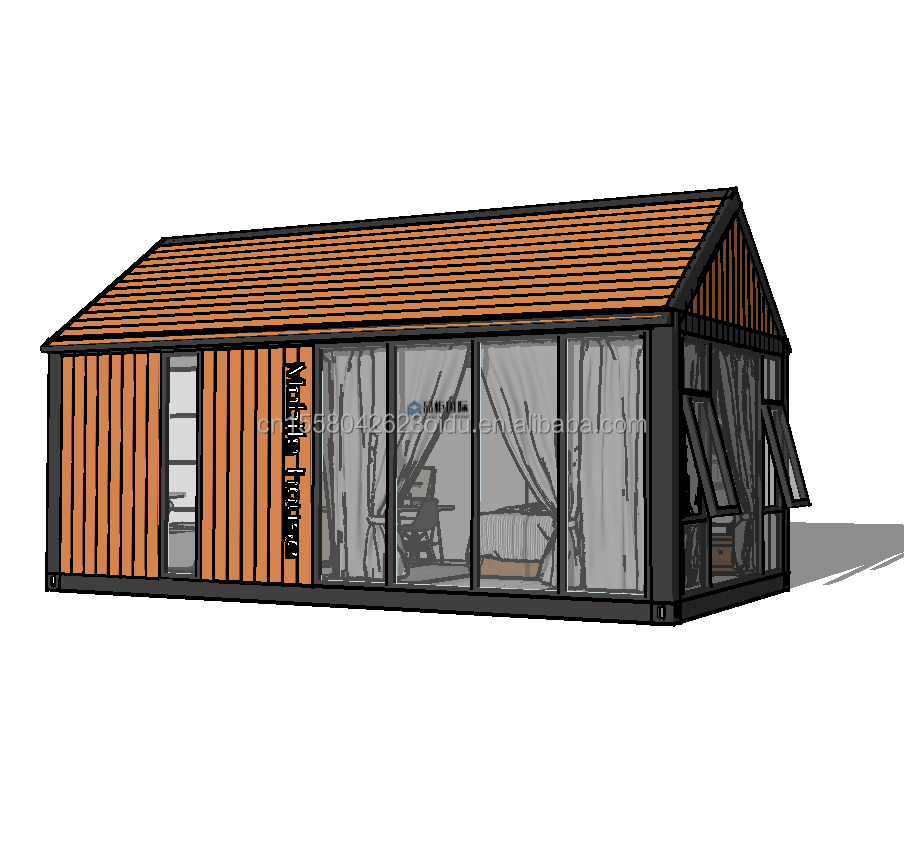 Experience the Ultimate Comfort in a 2-Bedroom Wooden House Hotel with Wall 50/75/100mm Wave Sandwich Panel