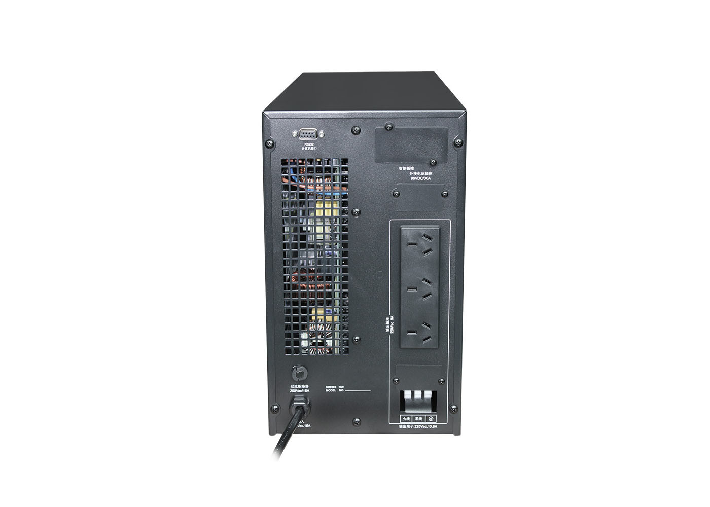 Double Conversion Backup Battery Supply , Pure Sine Wave Ups LCD Display