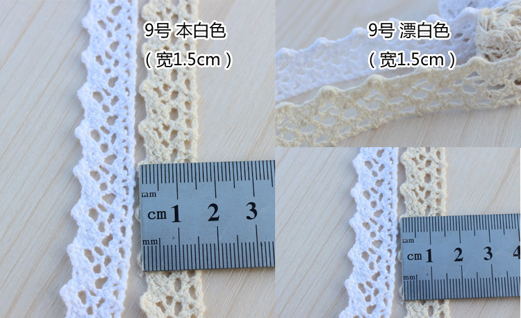 Long Vintage Cotton White Crochet Scallop Pattern Lace Trim DIY Embroidered Sewing Stretch