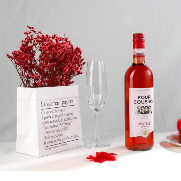 ISO9001 Recycled Personalised Wine Bottle Sticker Gold Silver Gloss Lamination