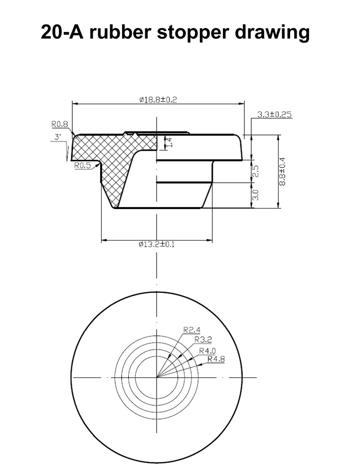 20-A Pharmaceutical Injection Butyl Rubber Stopper