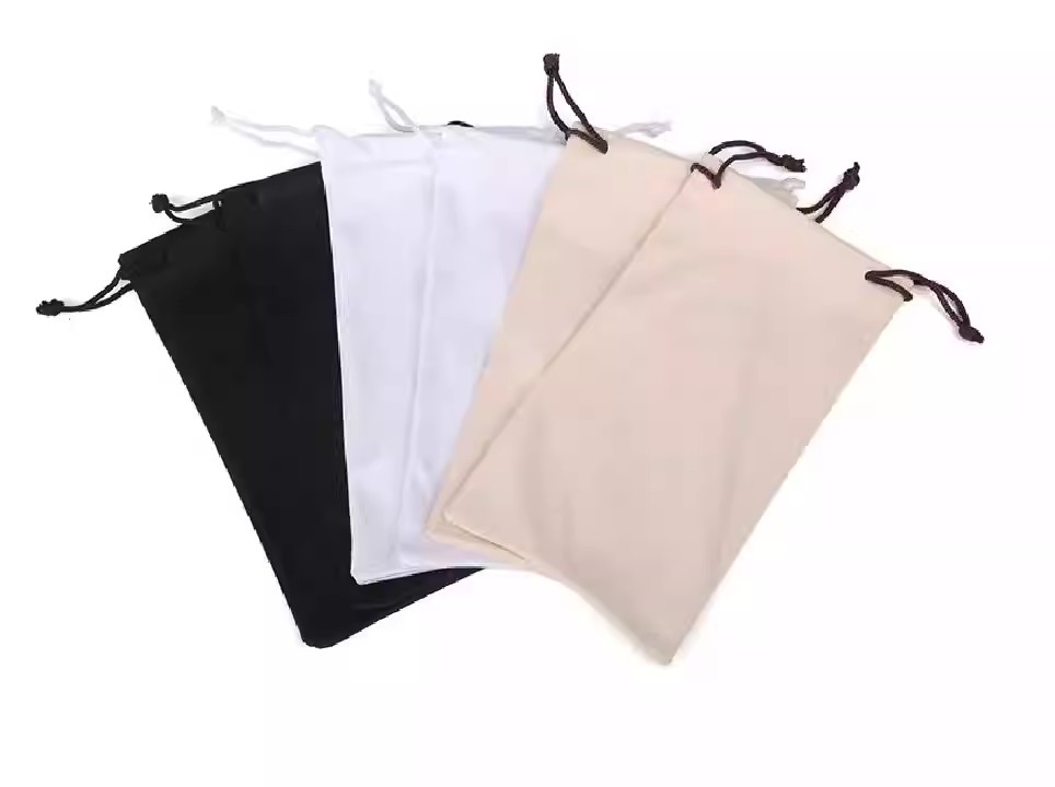 Neoprene Eyeglasses Case PU Leather Drawstring Pouch Bag Personalised