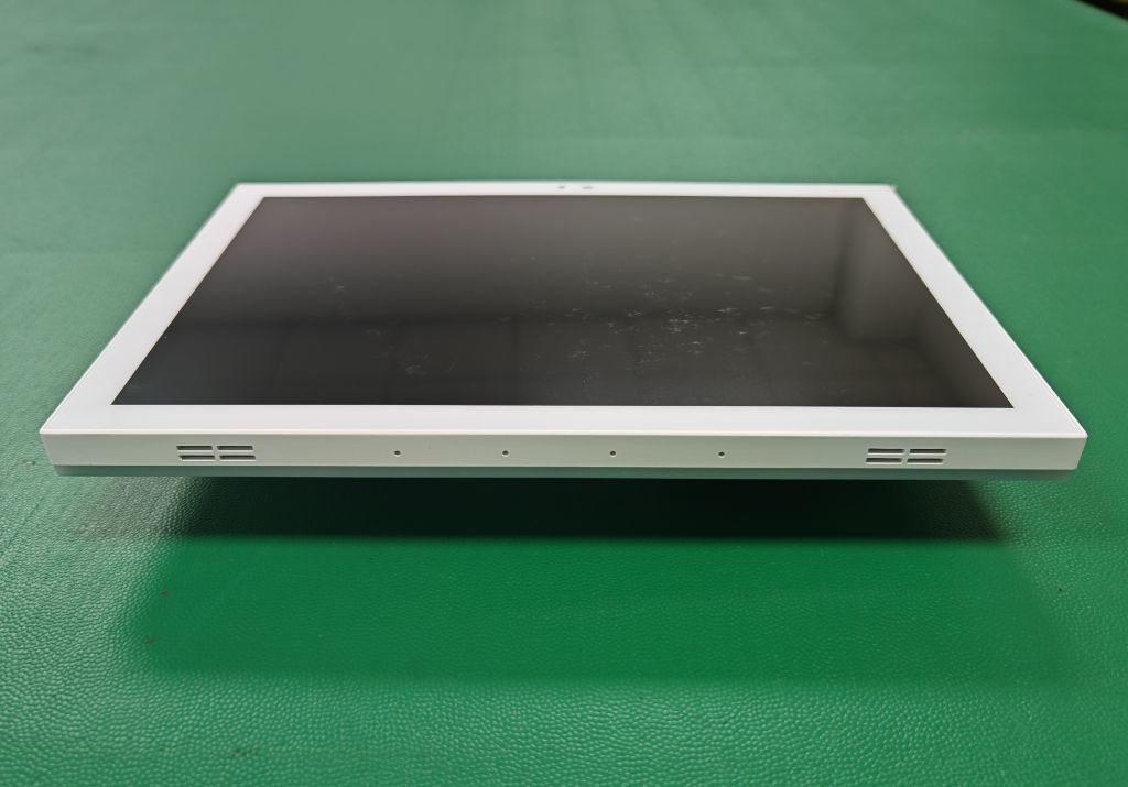 White Color 10 inch Android Wall Mount Touch Tablet RJ45 Power Over Ethernet with LED Light bar Temperature Sensor Multi ports