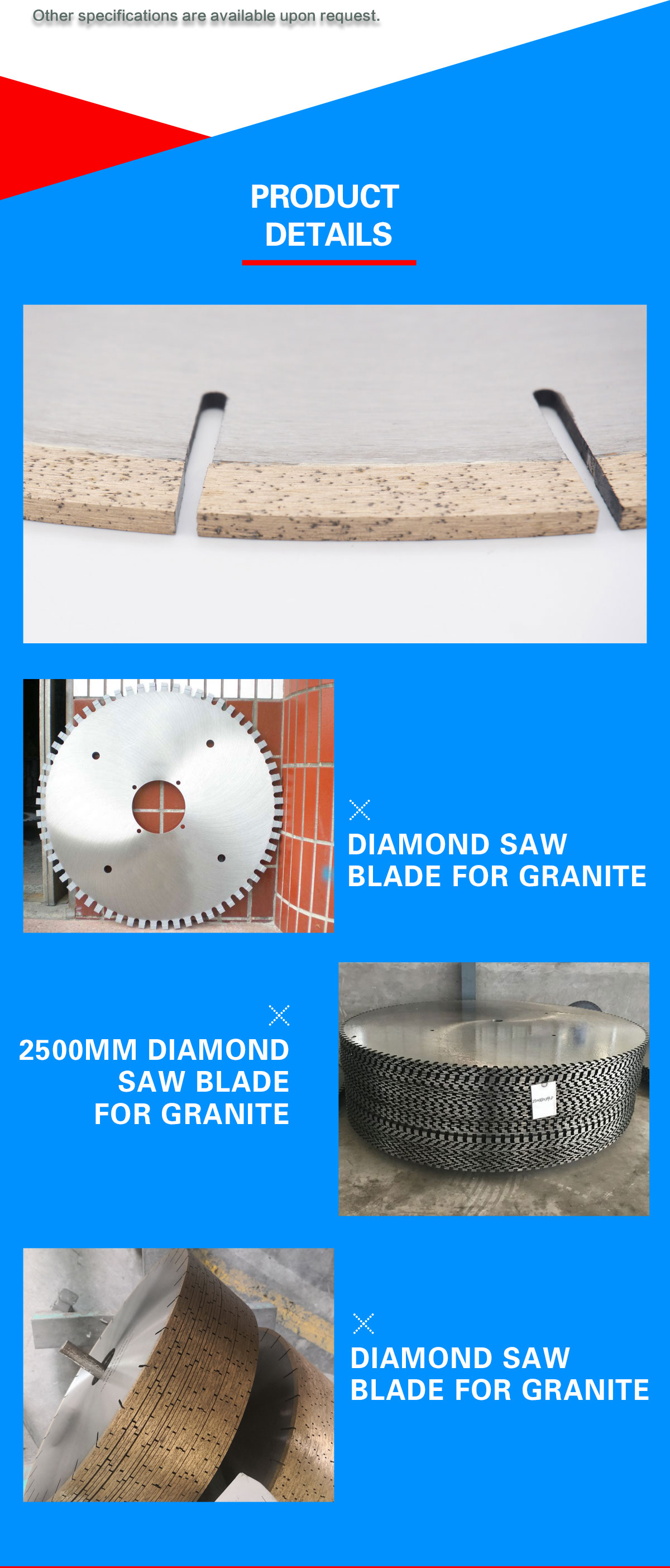 400MM Diamond Circular Granite Cutting Blades for High Precision and Accuracy