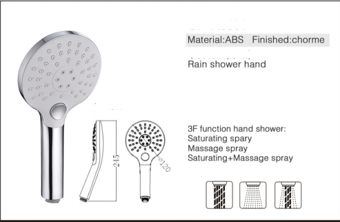 Bathroom Faucet Tap Accessories Push Button Polished Chrome Water Tap Handheld Shower Head