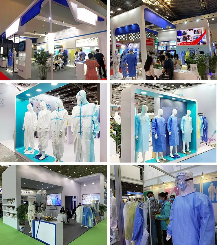 Taped Body Protection Surgical Hazmat Suit Asbestos Removal Waterproof Disposable Coverall