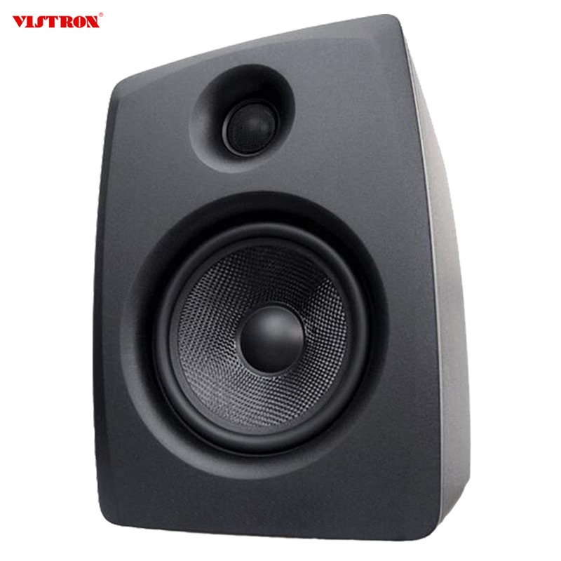 Active Bookshelf Speakers Black Studio Monitor Speakers For Computer PC Gaming Monitor