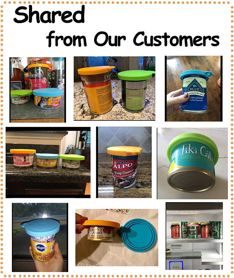 BPA FreeFood Can Lids Silicone Pet Food Can Covers For Dog Cat Food, One Can Cap Fit Most Standard Size Dog Cat Food Can