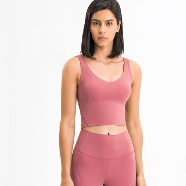 Quality Stylish Printing Gymwear Sports Underwear Shockproof Running Fitness Vest Woman Sportwear for sale