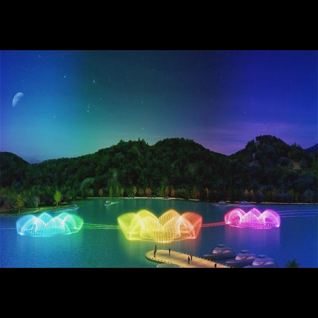 Business Music Floating Water Lake Fountains 380V 220V 50HZ