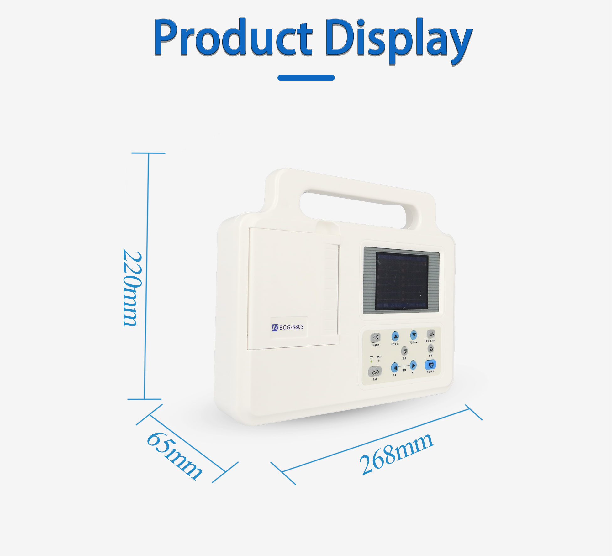 GB/T18830-2009 12 Leads Portable Vet ECG Machine