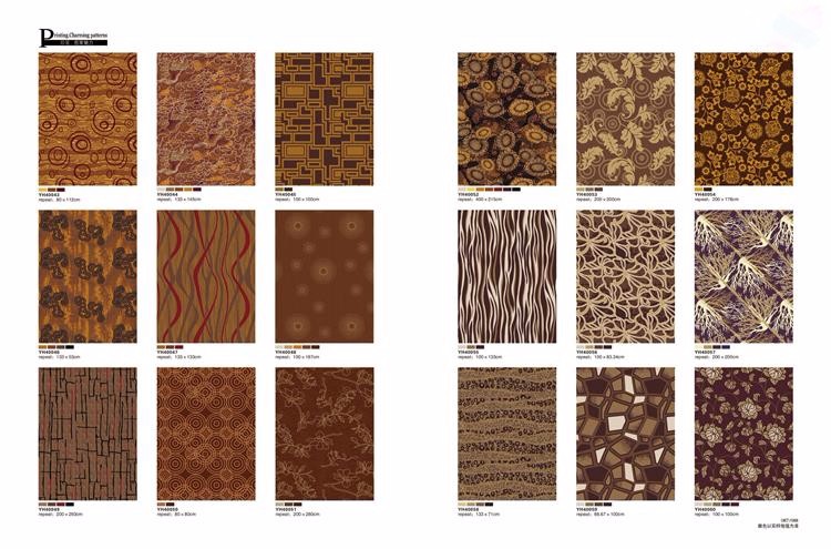 Floral Printed Nylon Commercial Carpet Shaggy Pattern Antibacterial Feature