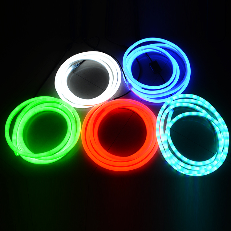 12V RGB led lights programmable open sign strip led neon flexible rope light