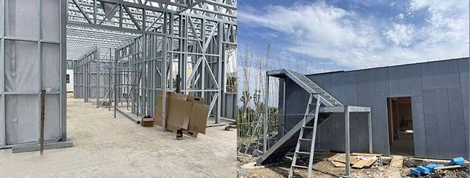 Prefabricated Modular Home Prefab Wooden Bungalow With Light Steel Frame