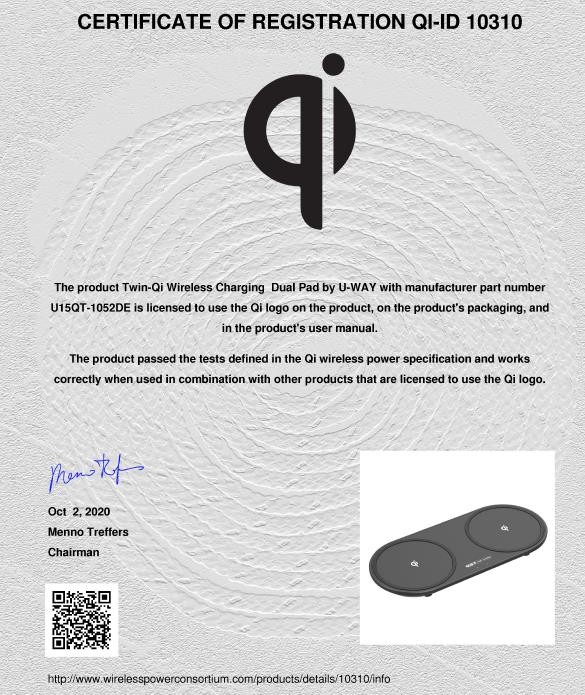 Twin Station Universal Qi Wireless Charging Pad Fast Charge