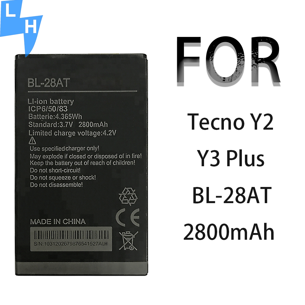 ODM BL-28AT 2800mAh Y3 Plus Mobile phone Battery for Tecno Camon Y2 battery