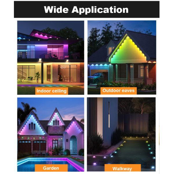 Customized Logo 45 Meter 24V RGB LED Strip Light 108PCS 3WH Lifespan Waterproof IP65 Chip with PVC Body 5054 Point Lights