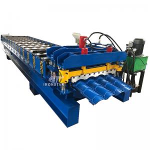 Buy cheap Customizable 828mm Tile Roll Forming Machine Glazed Tile Making Machine product
