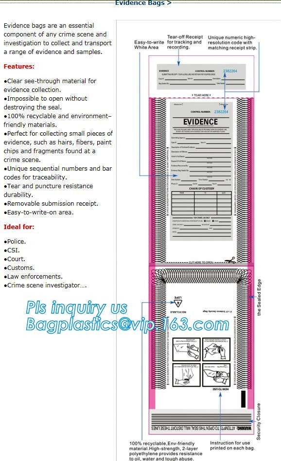 Security plastic bag with adhesive tape for cash, plastic money bag, Security Money Cash Bag For Airport/Bank and police