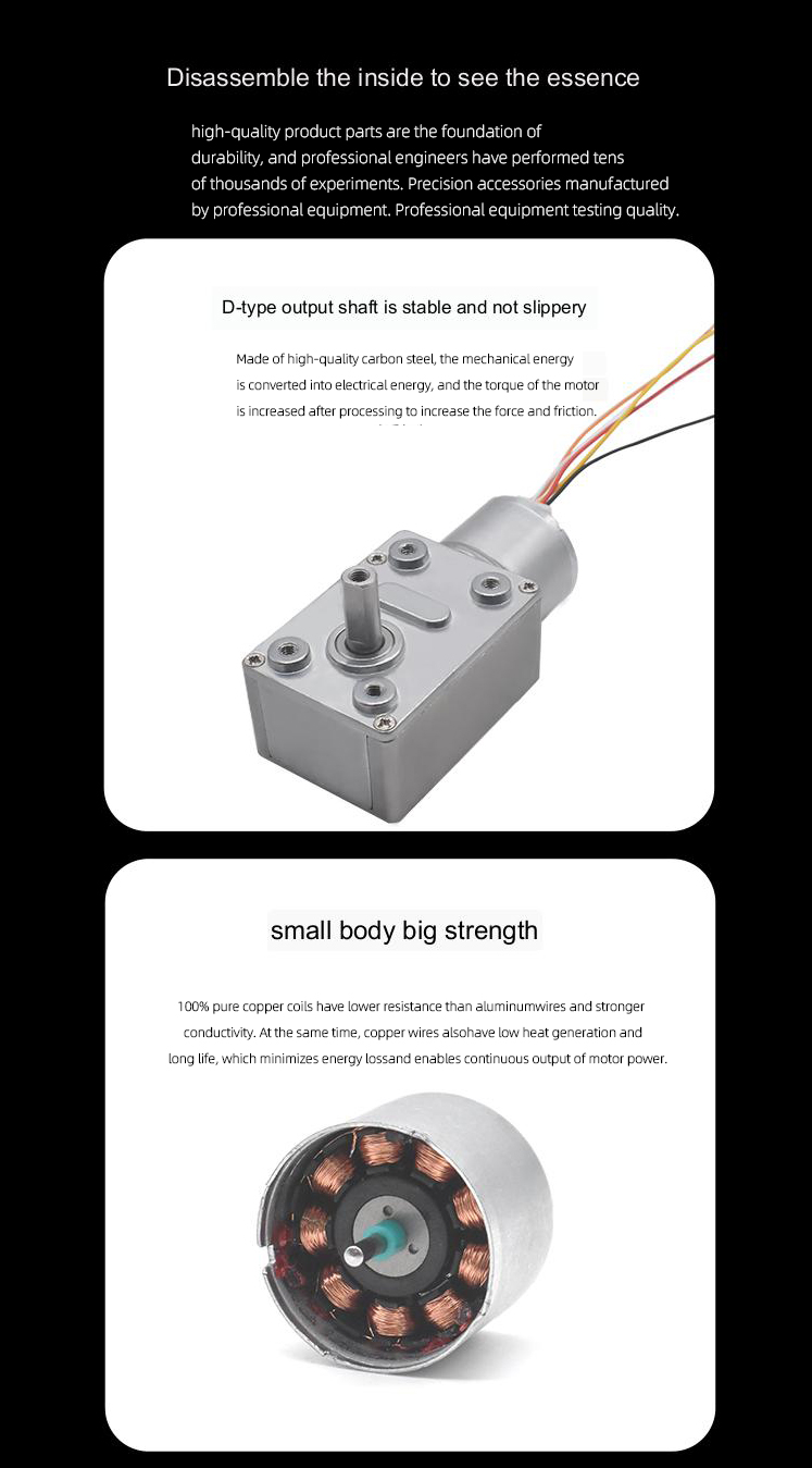 12V 24v DC Gear Motor 150rpm Low Power Customizable CCC Certificate