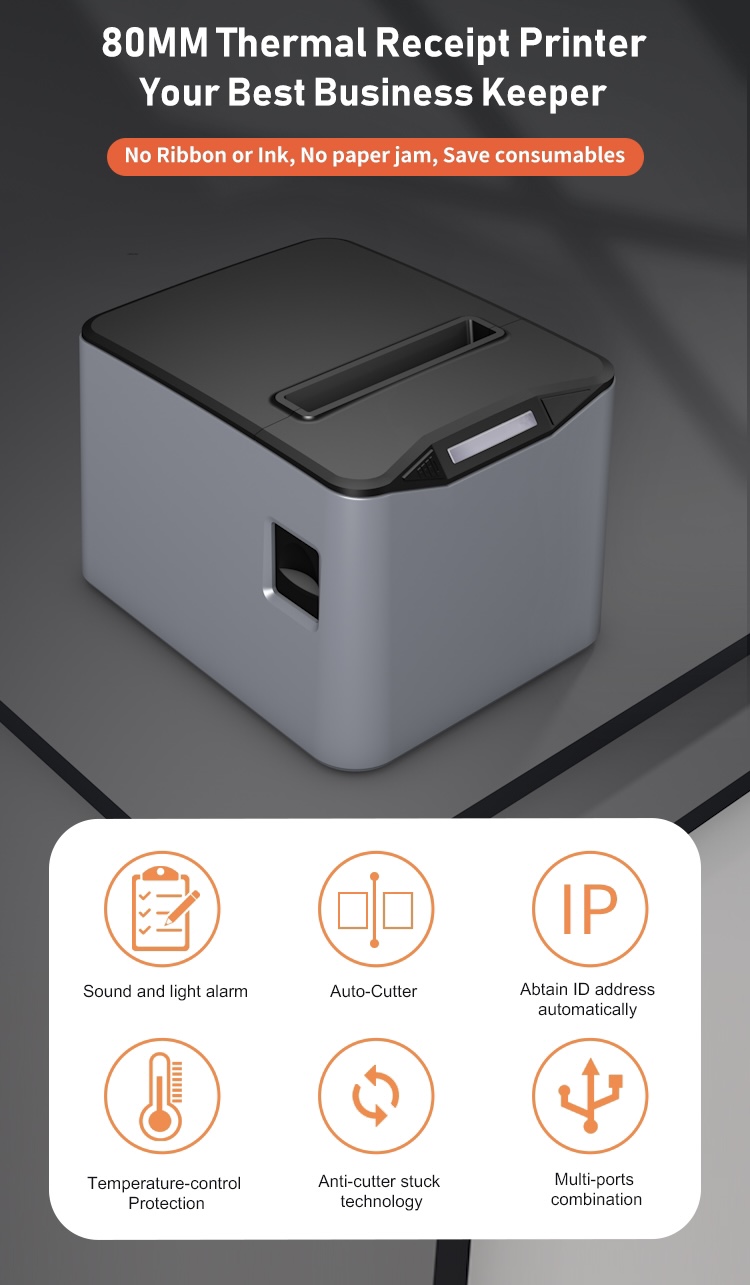 203 DPI Point Density Thermal Receipt Printer for POS Systems in Restaurant Retail Shop