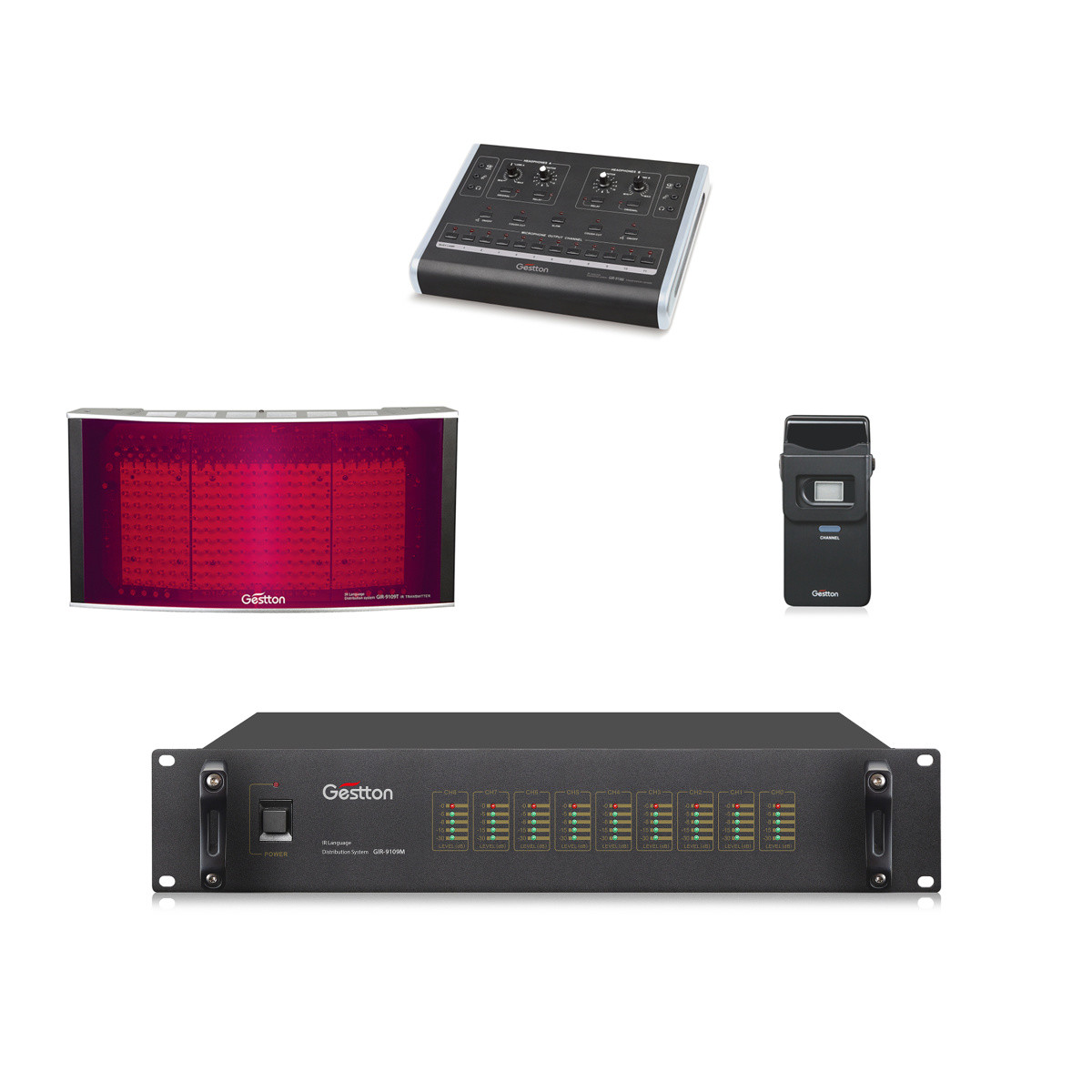 GS-409 8 Languages Simultaneous Translation Device 30m Working Distance