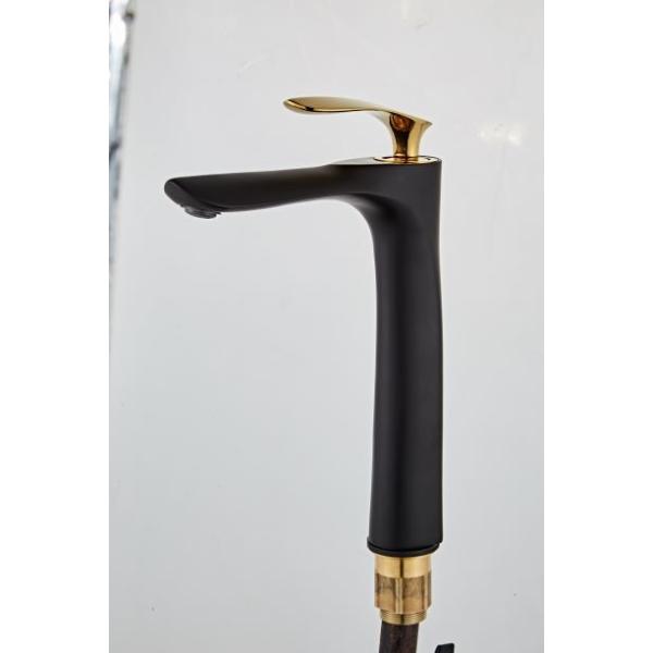 Buy cheap Tall Body Black Powder Coat ODM Wash Hand Basin Taps product