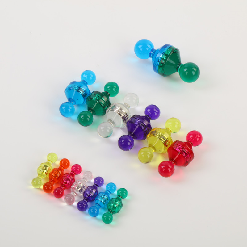 7 Colors Transparent N35 Neodymium Magnetic Board Pins For Whiteboard
