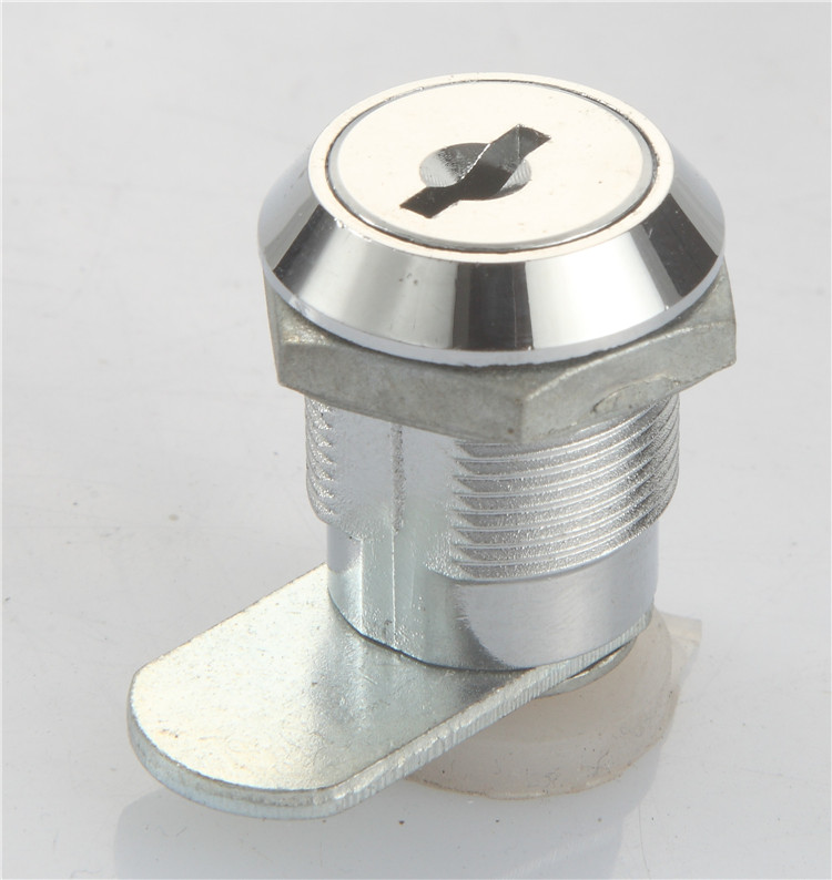 Key Electric Cabinet Box Door Cam Lock Powder Coated Height 20mm 180 Degree Turn
