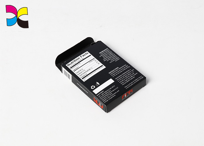 Food Instant Coffee Printed Cardboard Boxes Black Red Card Shape Embossing