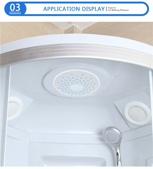 Light ABS Ceiling Mounted Shower Head , High Pressure Round Shower Head 19CM Diameter