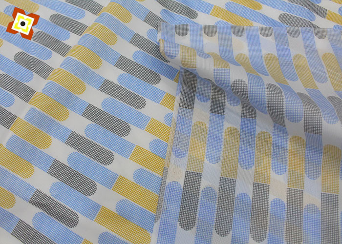Off White Yellow Bedding Mattress Quilting Fabric Warp Knitted Dustmite Proof