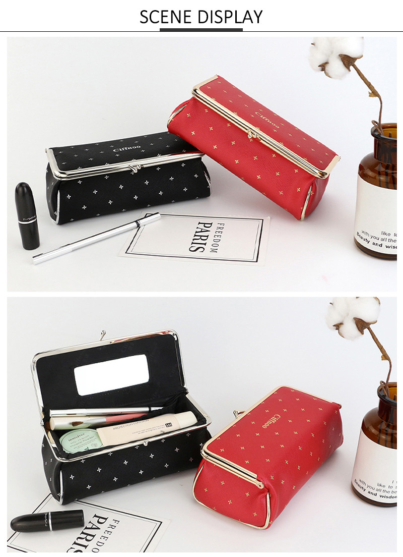 Make Up Pencil Case Travel Toiletry Wash Organiser PU Wash Bag