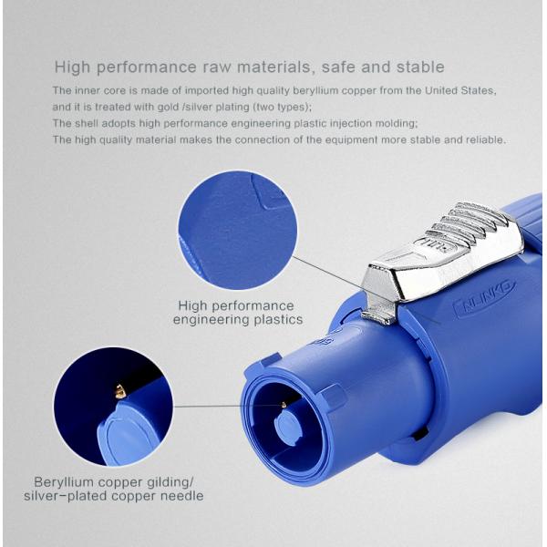 CNLINKO YF-24-C03PE-01-001 Power Quick Plug Socket Ip68 Waterproof Connector Male and Female 20A 3 Pin XLR Powercon Connector