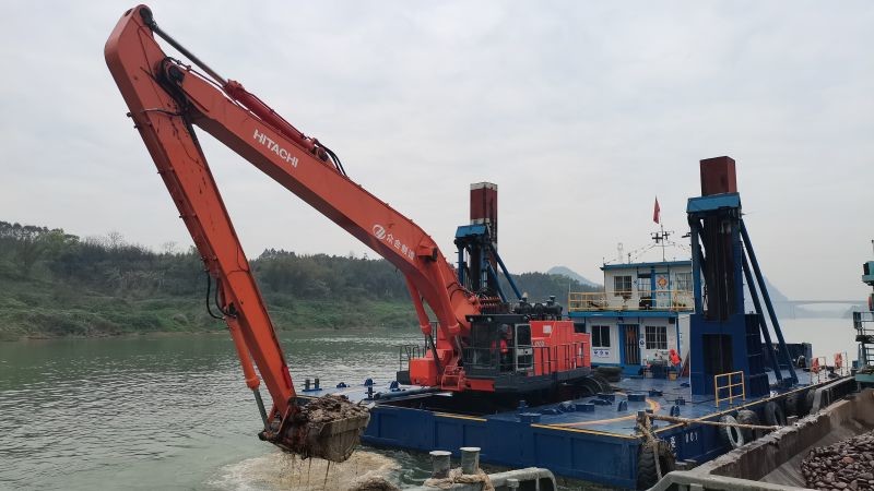 Custom Hitachi Excavator Long Reach Boom And Stick With Cylinder