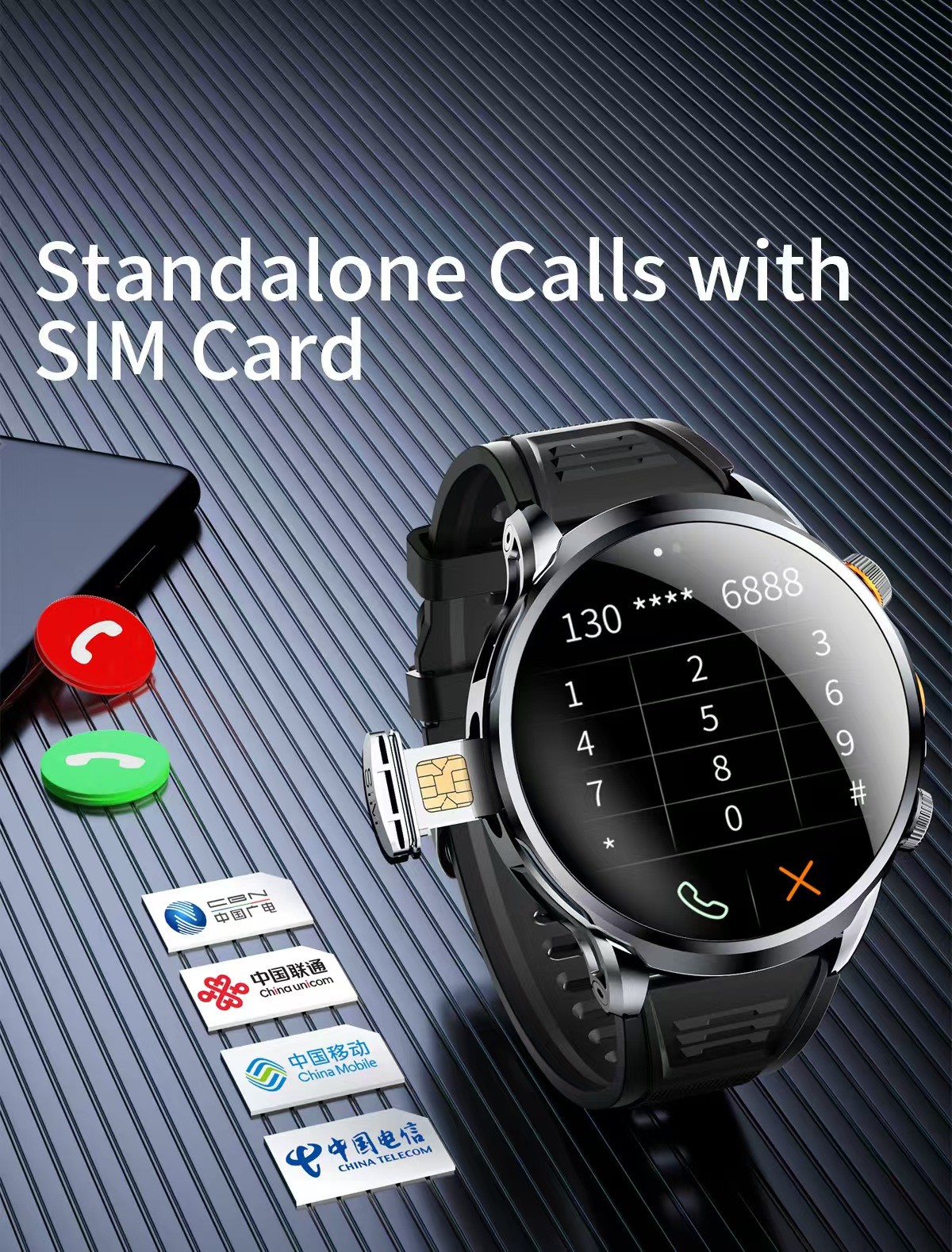H18 Android 4G Smart Watch Camera WIFI For Men 1.85 Inch Screen 1100mAh 3GB + 32GB