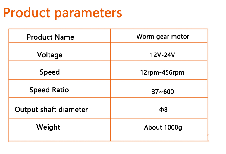 Faradyi Customized 12V 24V High Torque Brush Motor Turbo Worm Gear Motor Speed Control Motor