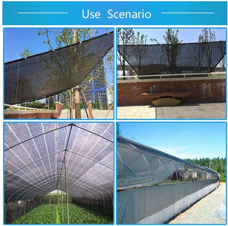 Black Knitted Shade Fabric Heat Shading Mono Filament Sun Shade Net Multipurpose for Green House