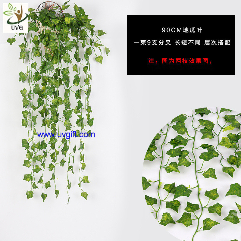 UVG 90cm long artificial grape vines fake ivy with plastic leaf garland for garden ornament BHP01