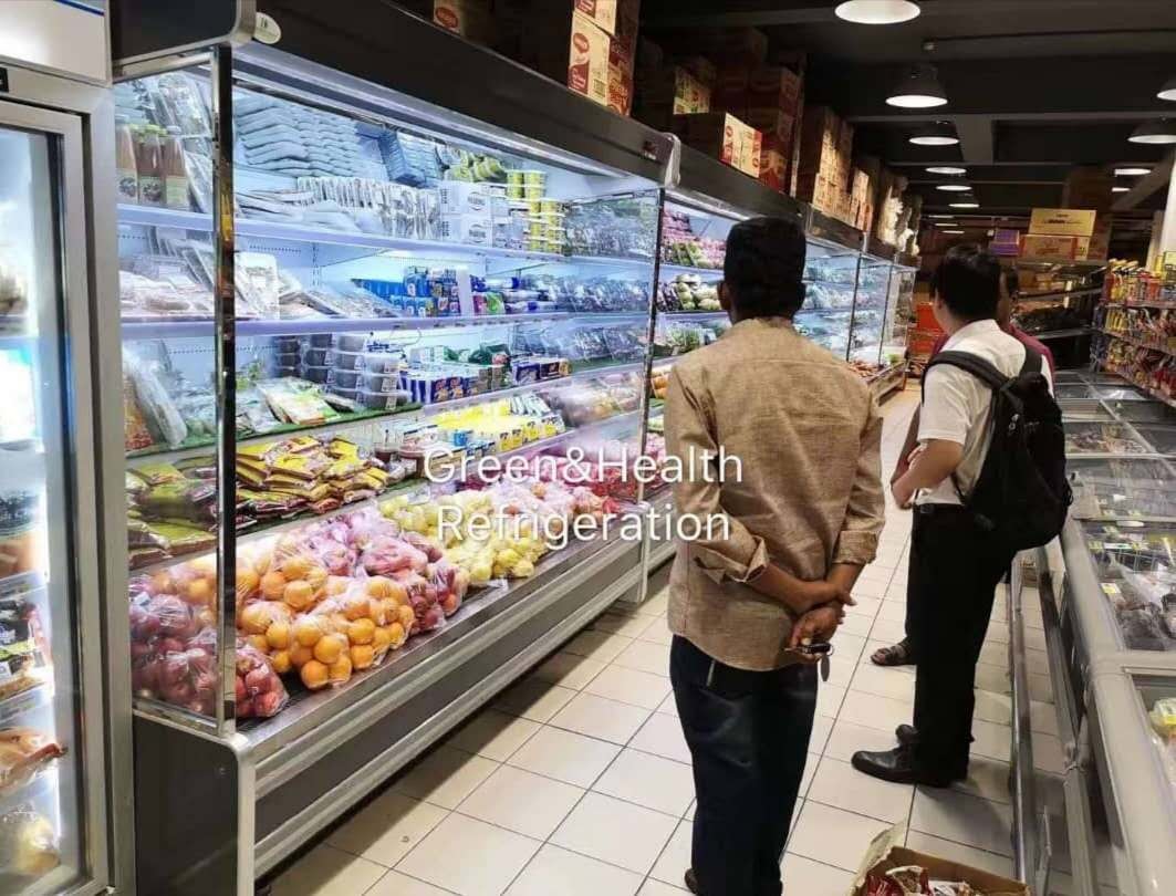 Commercial 3m Hypermarket Multideck Open Display Cooler With Large Space