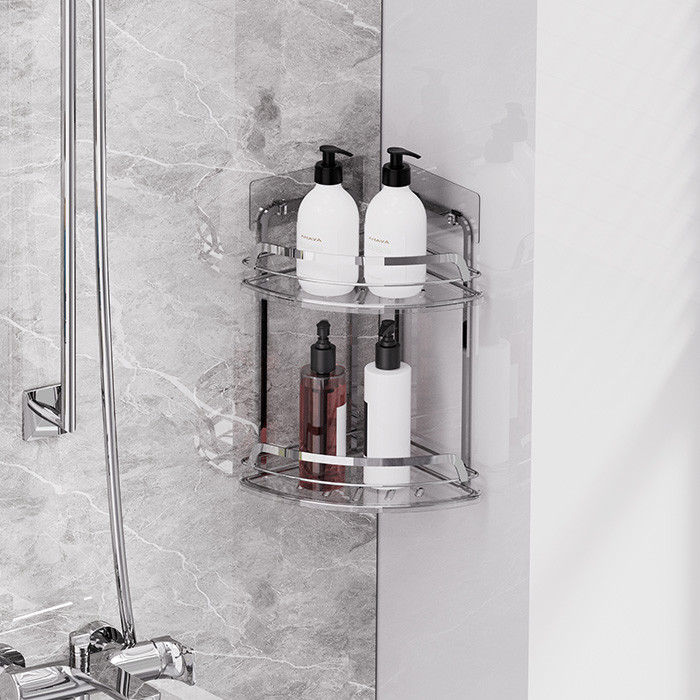 Bathroom Organizer Iron Wire Rack with Sustainable Design and Wall Mounted Installation