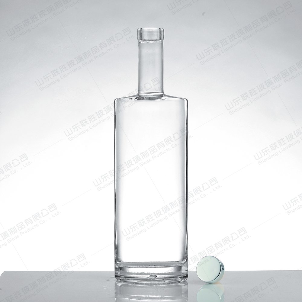 750ml 500ml Glass Bottle for Vodka Spirit Gin Rum XO Brandy Liquor Clear Base Material