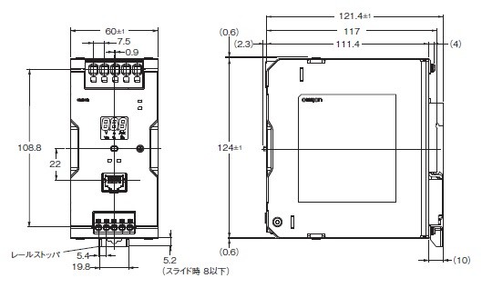 OMRON S8VK-X48024A-EIP 100 to 240 VAC Power rating 480 W 24 VDC - 40 C to + 70 C