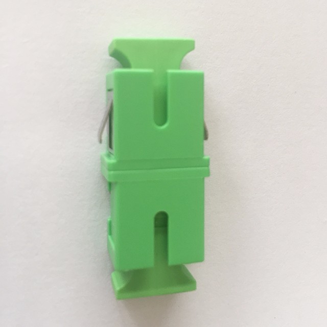 flangeless green SC/APC SM simplex fiber otical adapter