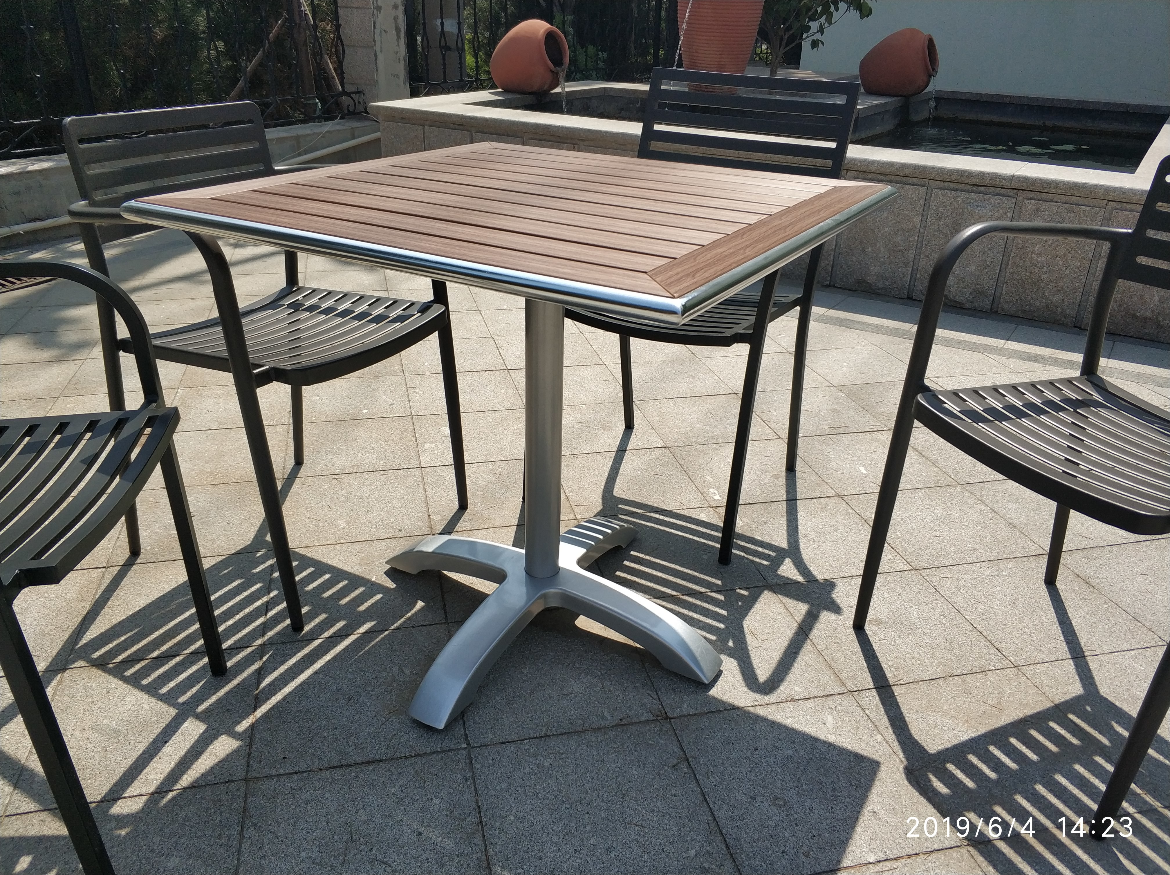 Cross Table base Aluminum Table leg Outdoor Furniture Leisure Table chair