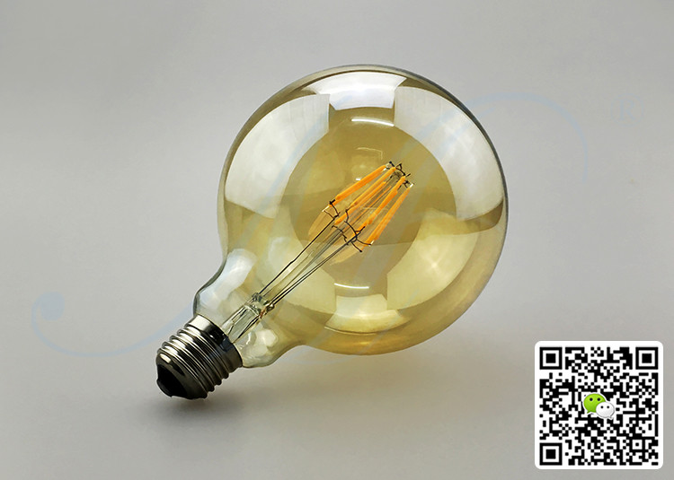 Good Quality Led Edison Bulb G125 Clear Amber Glass Dimmable 6w 8w 12w Vintage Filament Bulb