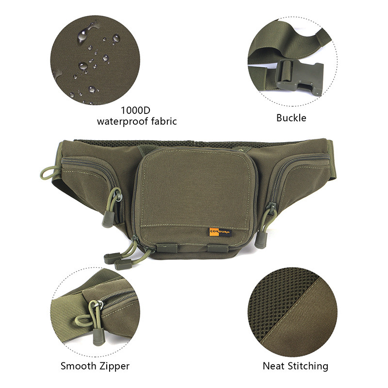 Outdoor Running Messenger Chest Bag , Cycling Shoulder Multi - Function Tactical Waist Bag