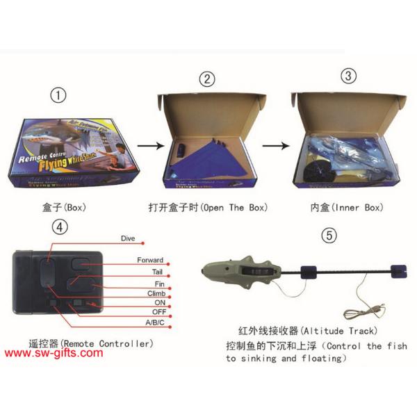 HOT Sale Remote Control Rlying Shark Electric Fish RC Fishing Plastic Inflatable Blimp